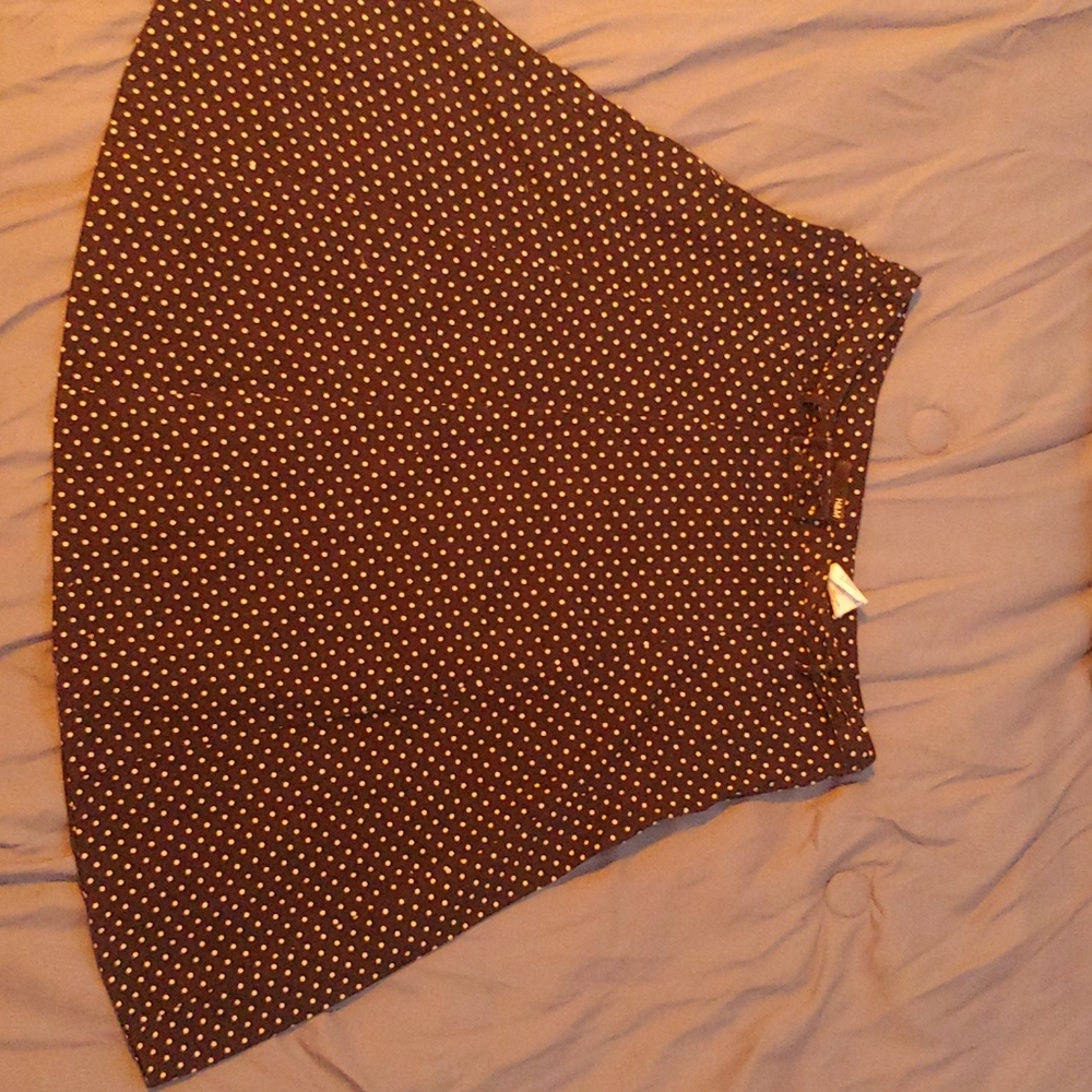 Mid length polka dot skirt